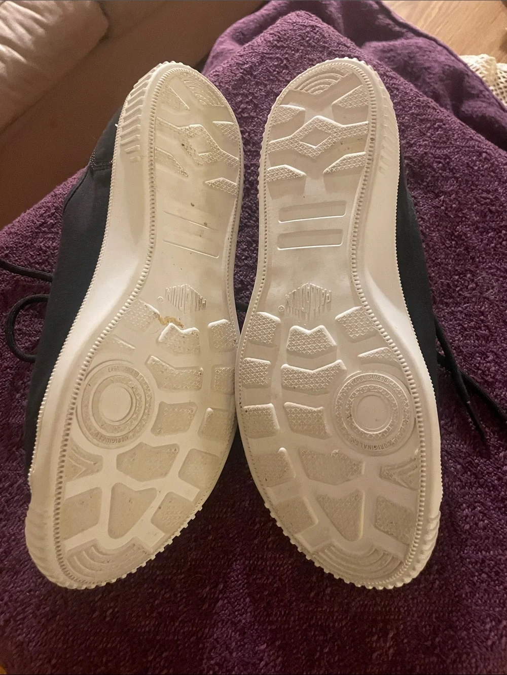 Palladium Black Canvas Low-Top Sneakers with White Rubber Toe